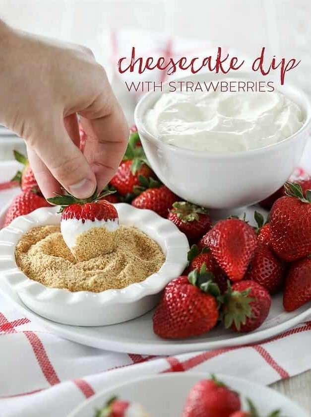 Cheesecake Dip with Strawberries