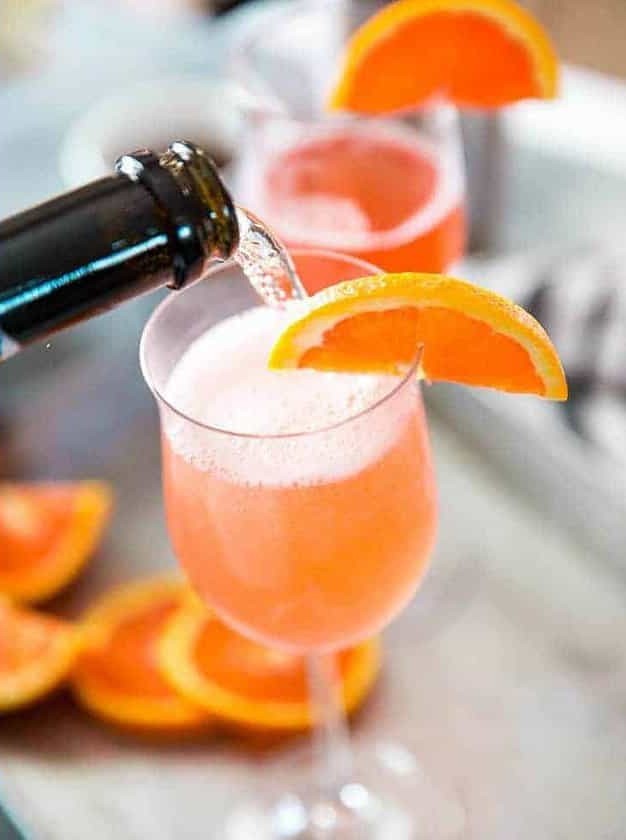 Bubbly Fuzzy Navel Cocktail