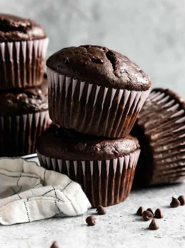 Double Chocolate Banana Muffins