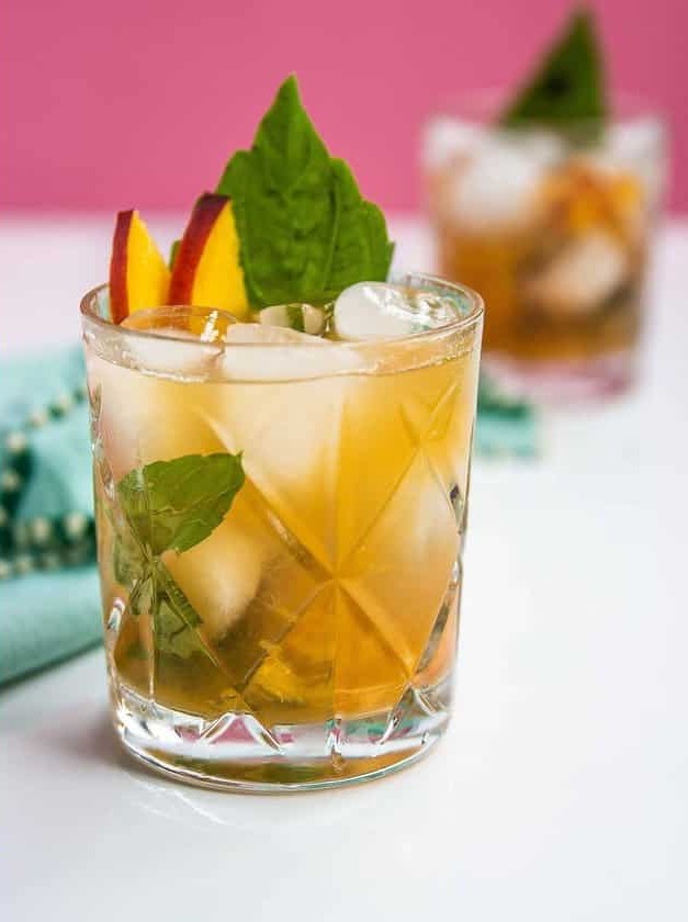 Peach Basil Rye Smash