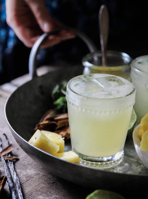 Spiced Pineapple and Cilantro Margaritas