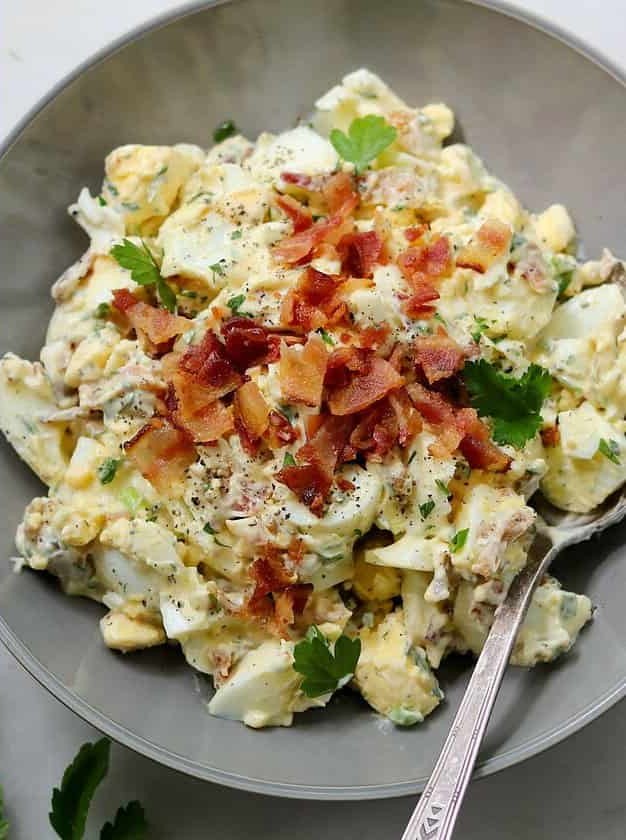 Keto Egg Salad with Bacon