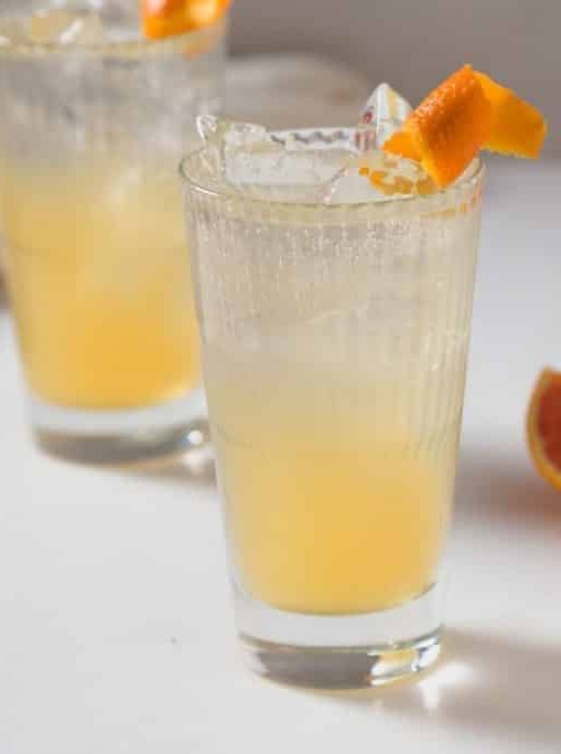 Orange Lemon Gin Cooler Cocktail