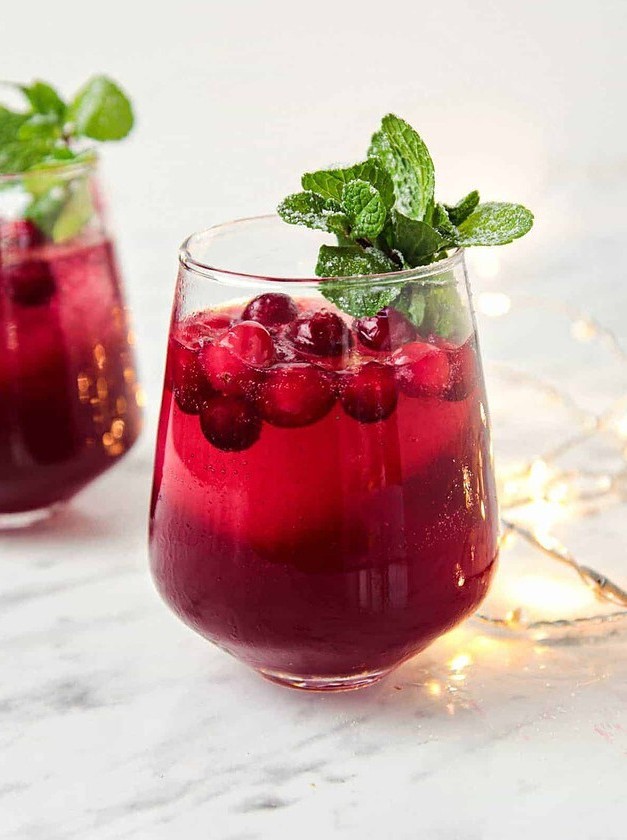 Pomegranate Cranberry Vodka Spritzer