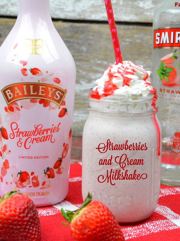 Baileys Strawberries and Cream Milkshake