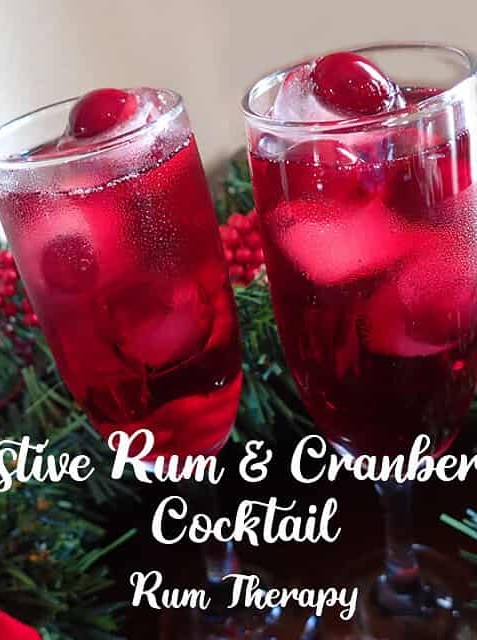 Festive Rum & Cranberry Cocktail