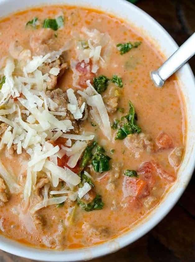 Cheesy Italian Sausage Soup