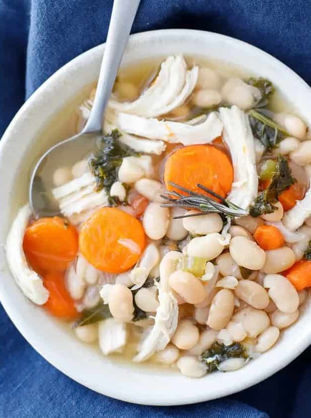 Instant Pot Healthy White Bean and Chicken Soup