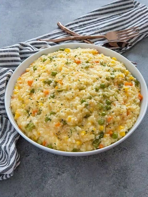 Cheesy Instant Pot Rice and Vegetables