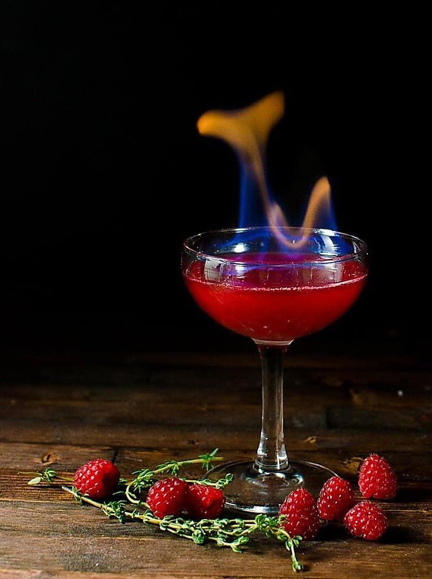 Flaming Dragons Blood Cocktail