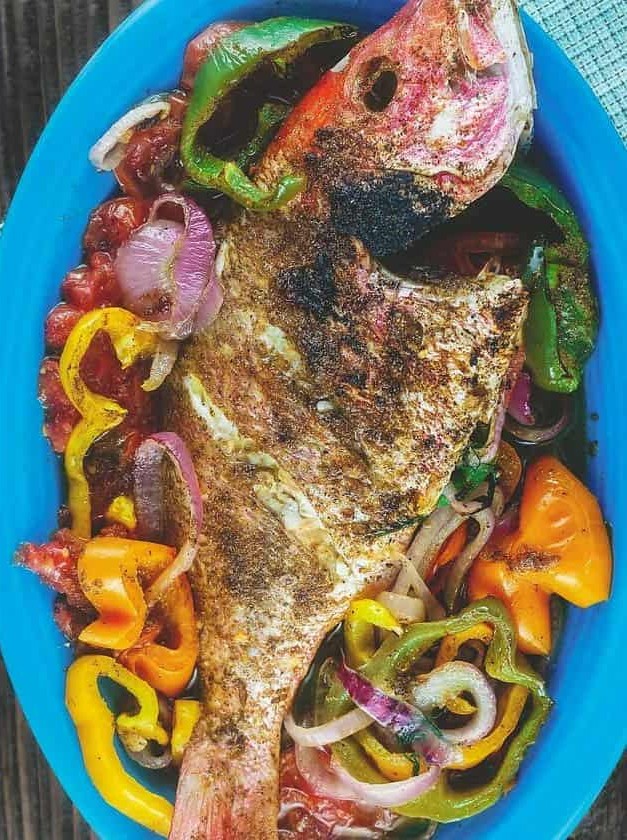 Mediterranean-Style Whole Roasted Red Snapper