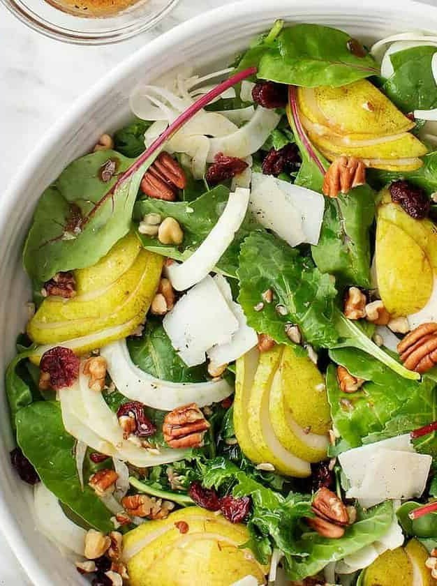 Pear Salad with Balsamic & Walnuts