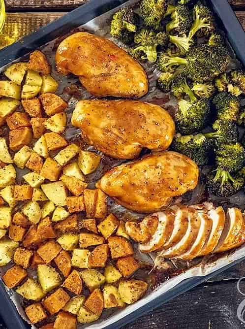 Sheet Pan BBQ Chicken and Roasted Veggies