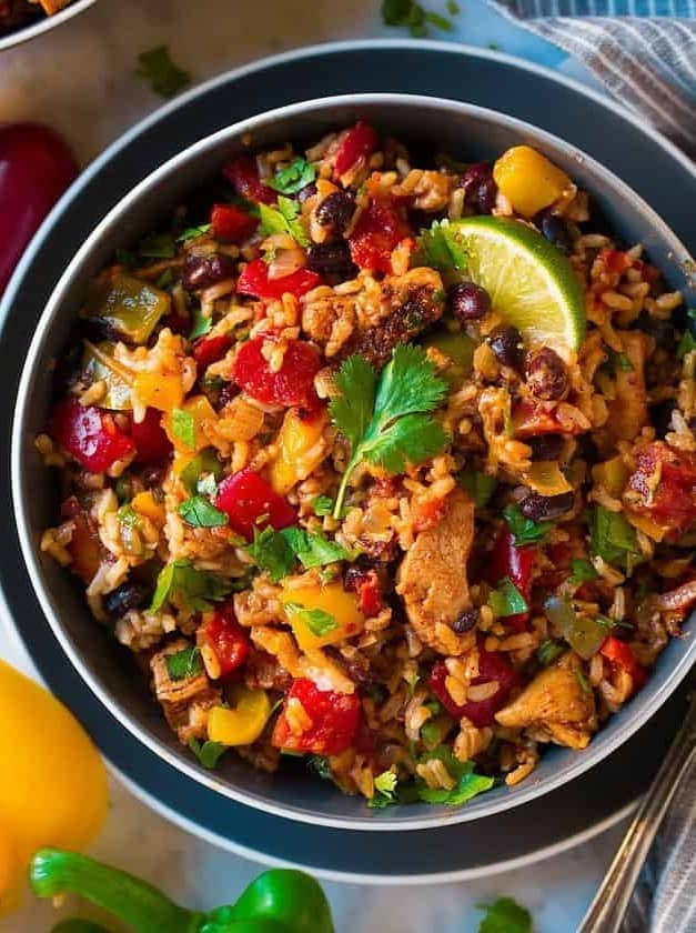 Chicken Fajita Rice Bowls