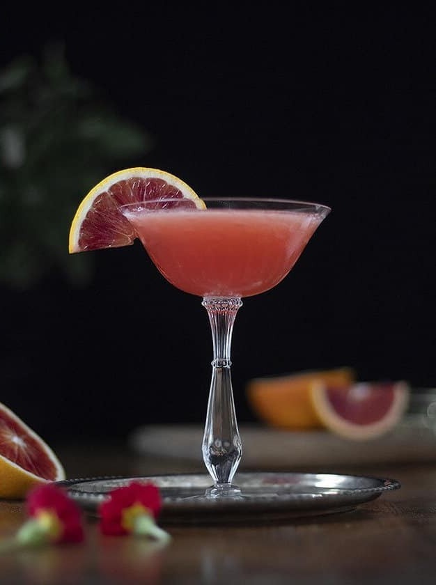 Blood Orange Whiskey Sour With Cherry Blossom Honey