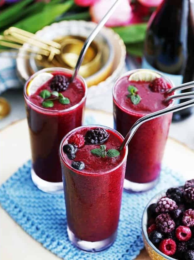 Mixed Berry Prosecco Wine Slushies