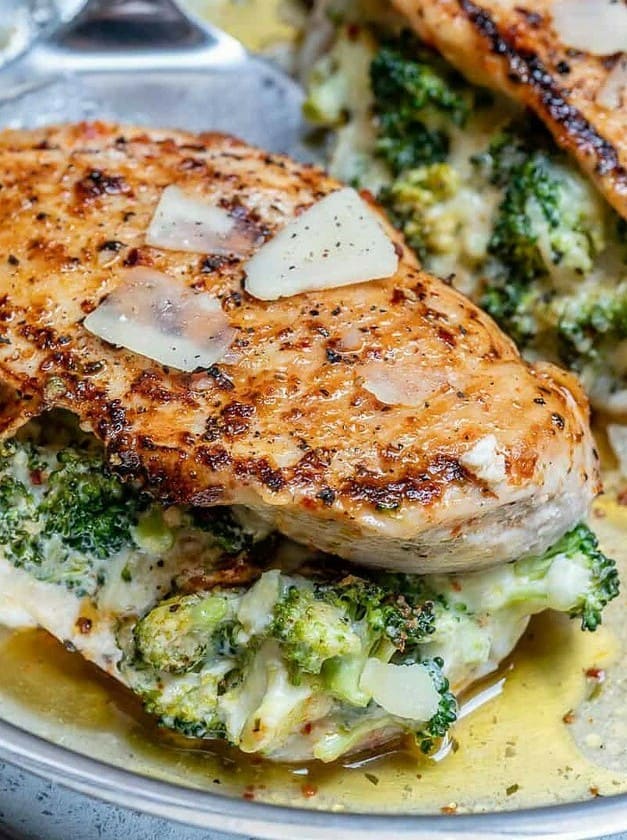 Cheesy Broccoli Stuffed Chicken Breast