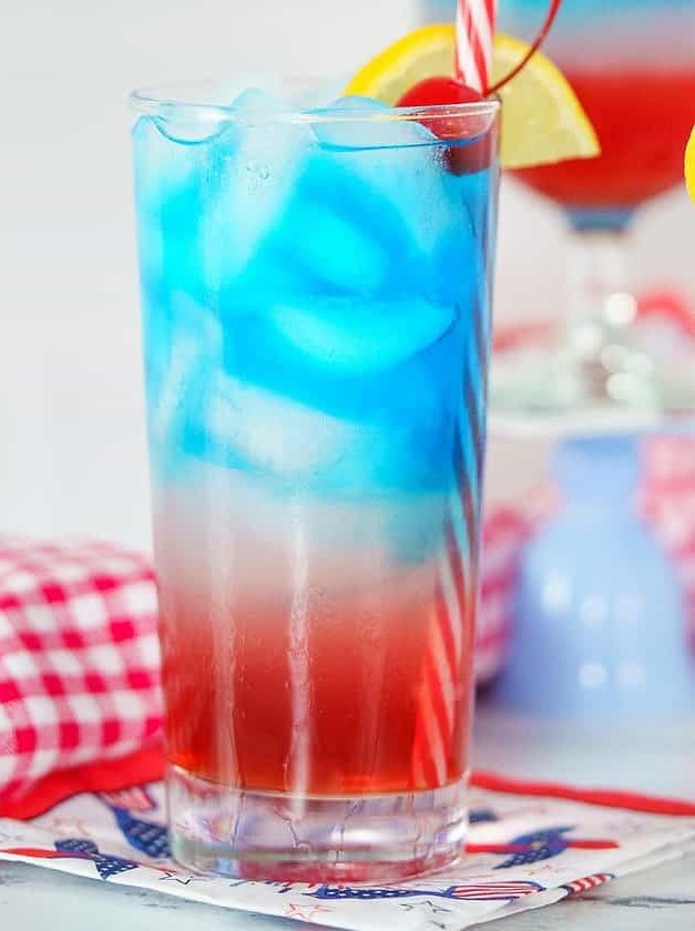 Red, White and Blue Cocktail