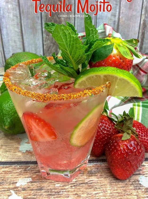 Mexican Strawberry Tequila Mojito