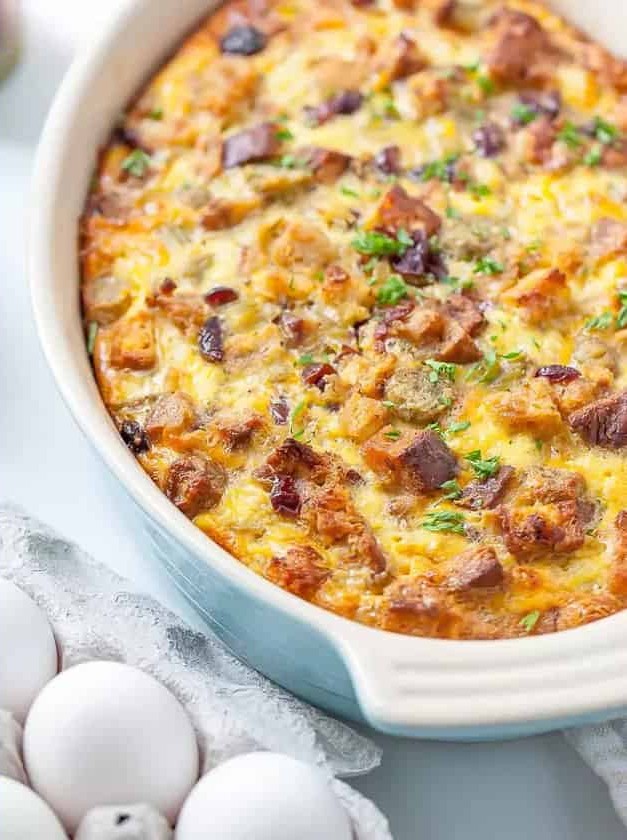 Leftover Stuffing Breakfast Casserole