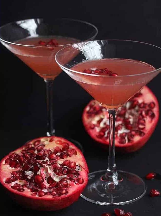 Pomegranate Orange Champagne Cocktail