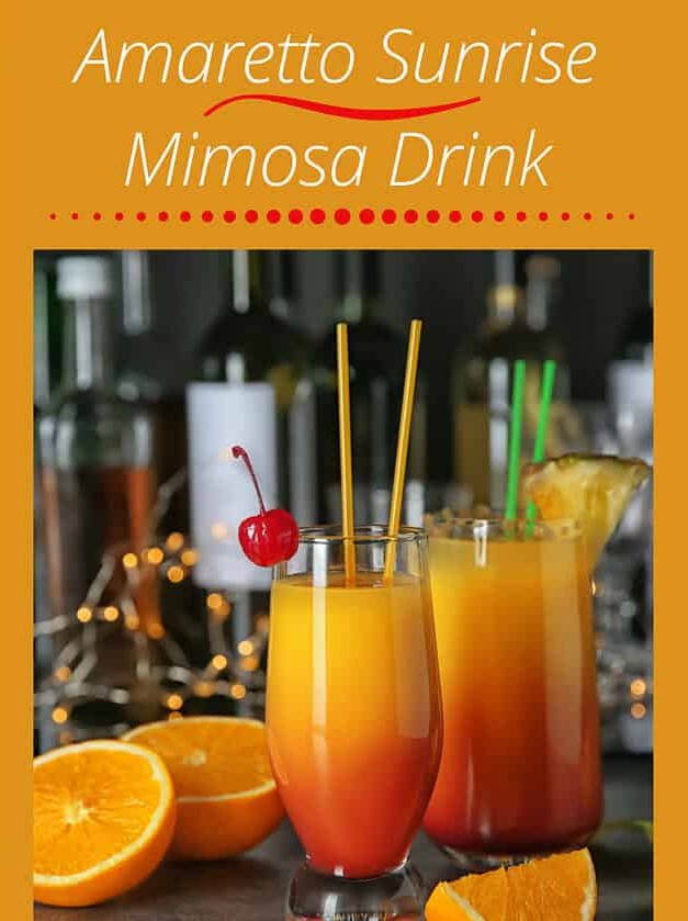 Amaretto Sunrise Mimosa Drink