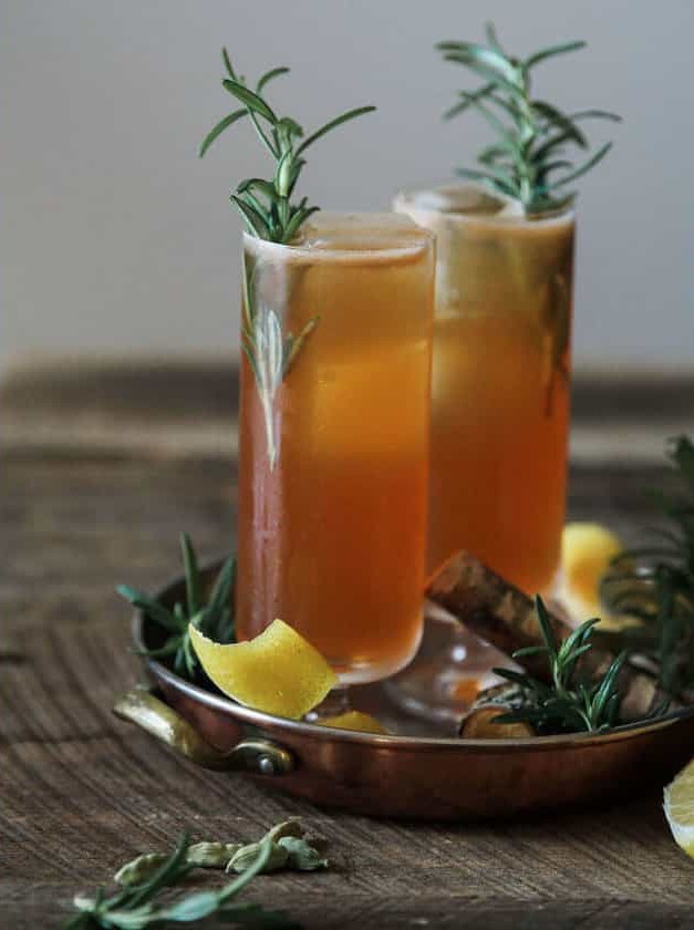 Ginger, Cardamom and Rosemary Gin Cocktail