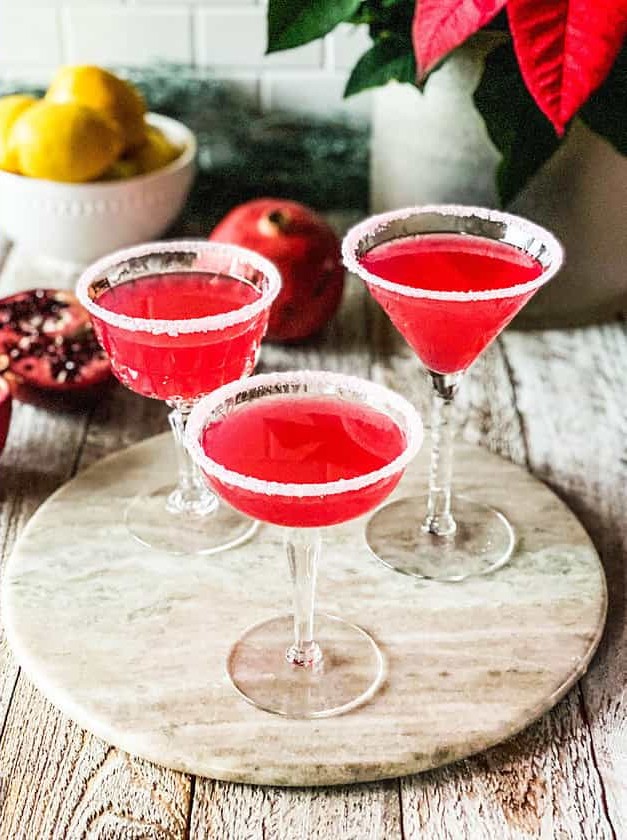 Pomegranate Lemon Drop Martini