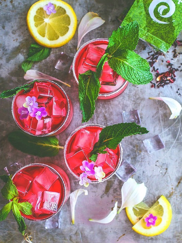 Spiked Hibiscus Iced Tea