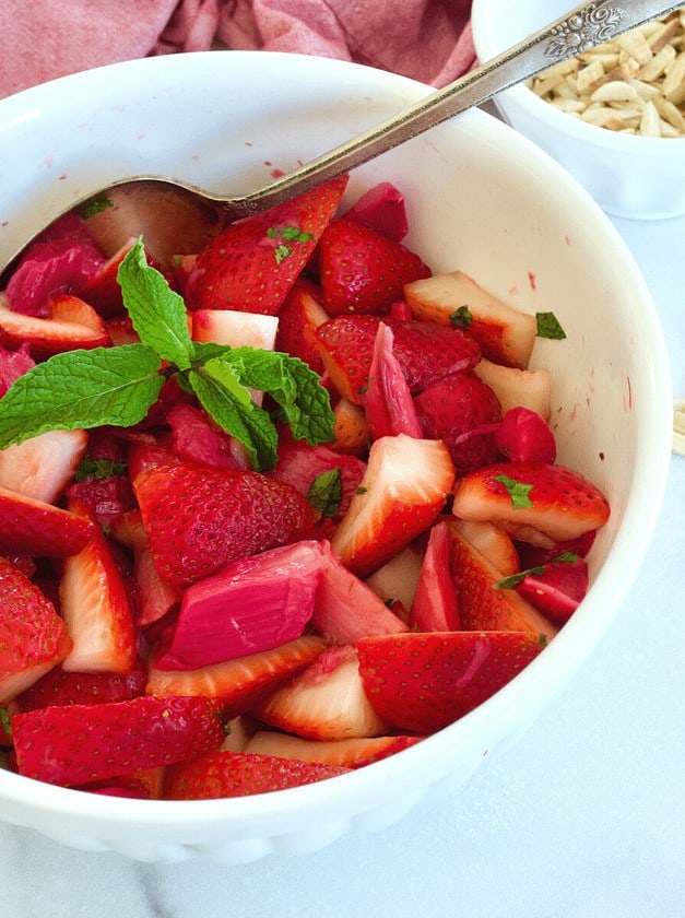 Fresh Strawberry Rhubarb Salad