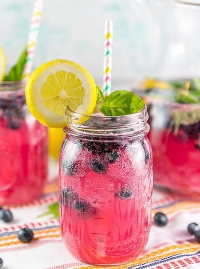 Blueberry Basil Lemonade