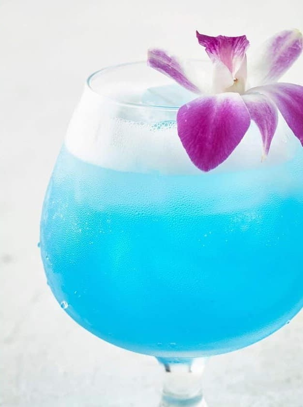 Sparkling Blue Hawaiian Cocktail