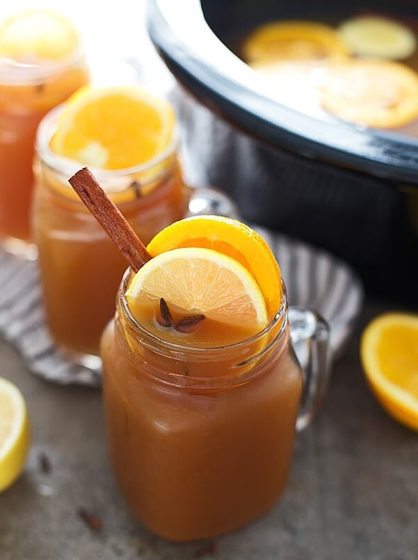 Spiked Crockpot Apple Cider