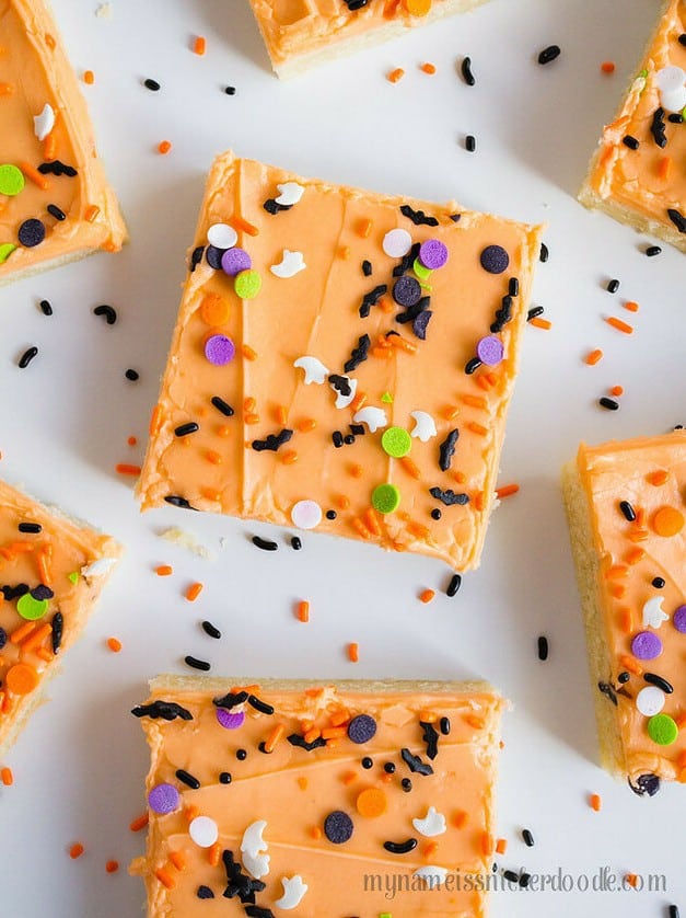 Halloween Sugar Cookie Bars