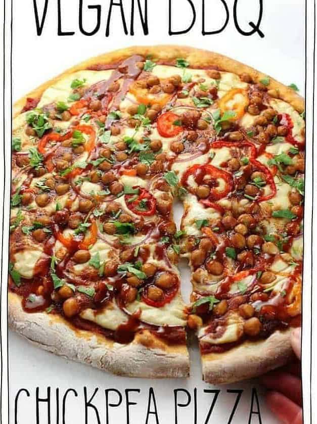 Vegan BBQ Chickpea Pizza