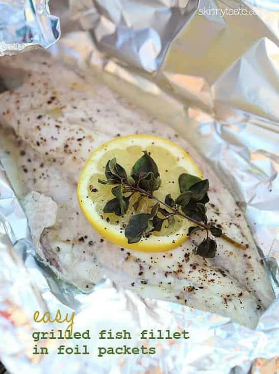 Grilled Fish Fillet in Foil Packets