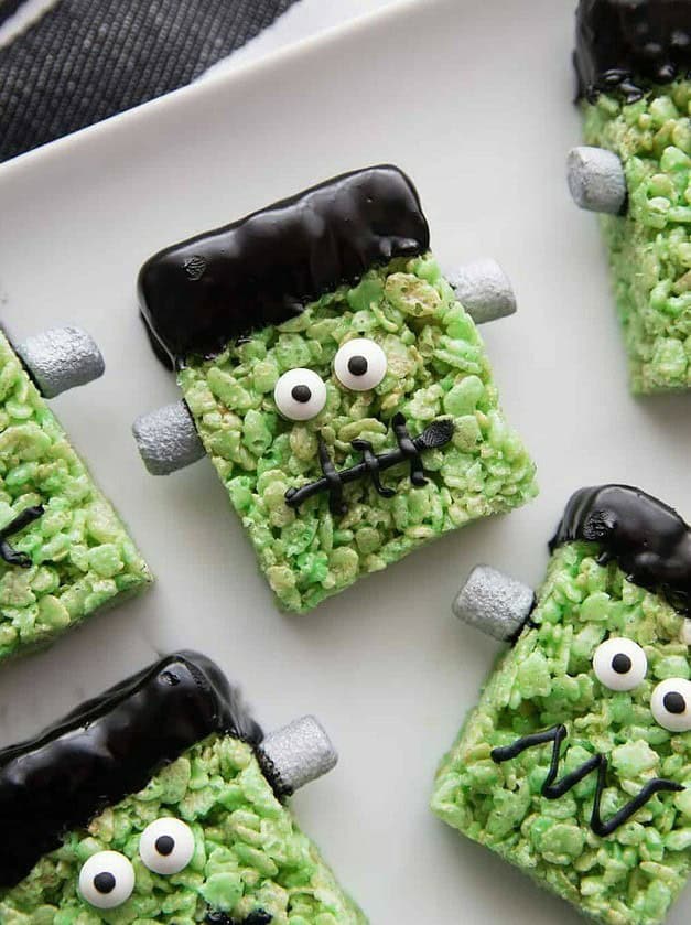 Frankenstein Rice Krispie Treats