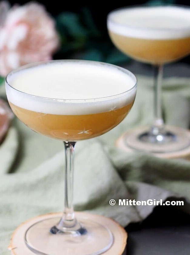 Ginger Bourbon Sour Cocktail