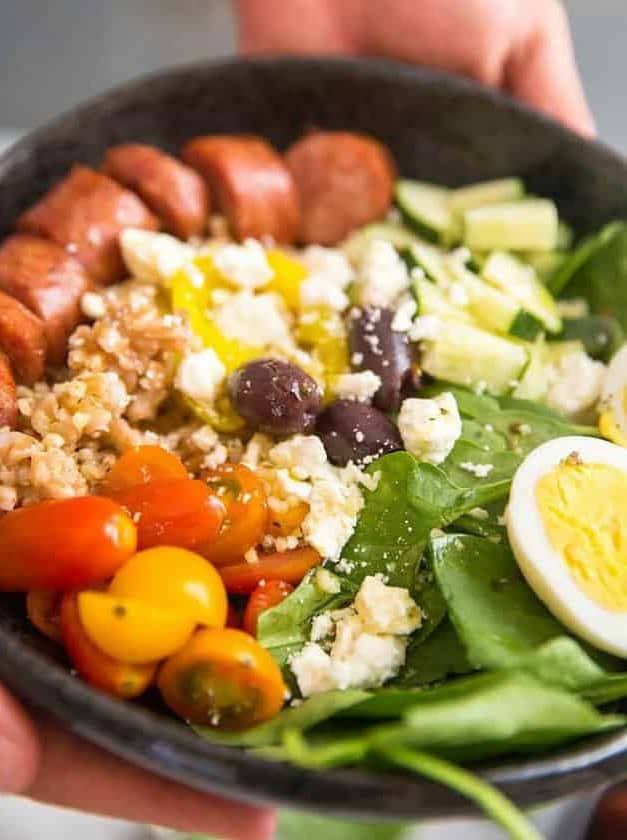 Mediterranean Farro Breakfast Bowl