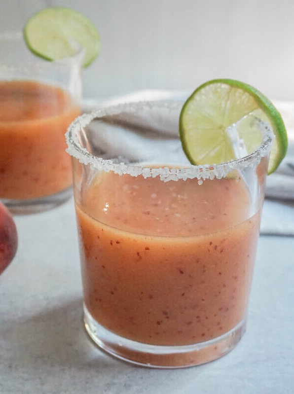 Frozen Peach Margaritas