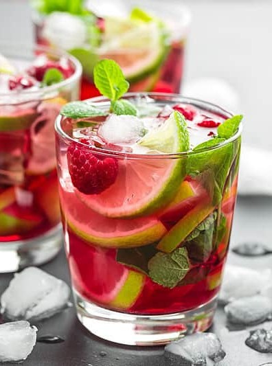 Raspberry Mojito Cocktail