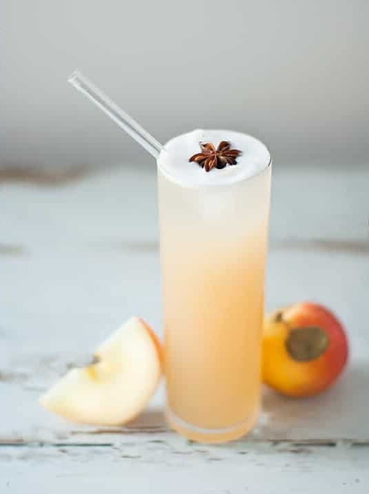 Apple Brandy Allspice Fizz Cocktail