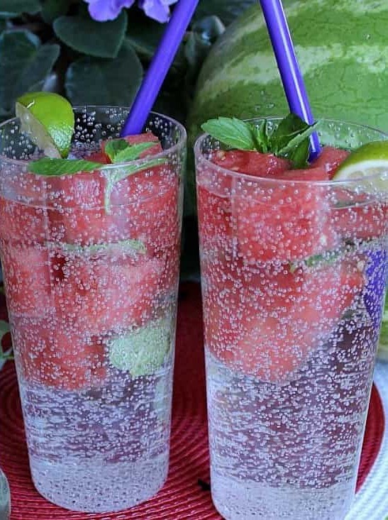 Watermelon Vodka Highballs