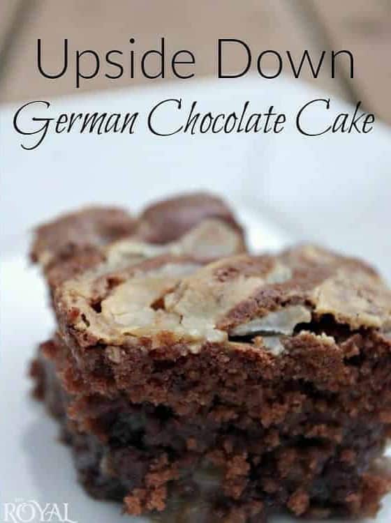 Upside Down German Chocolate Cake