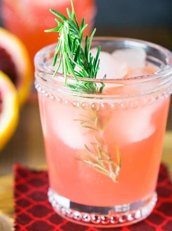 Blood Orange-Rosemary Gin and Tonic