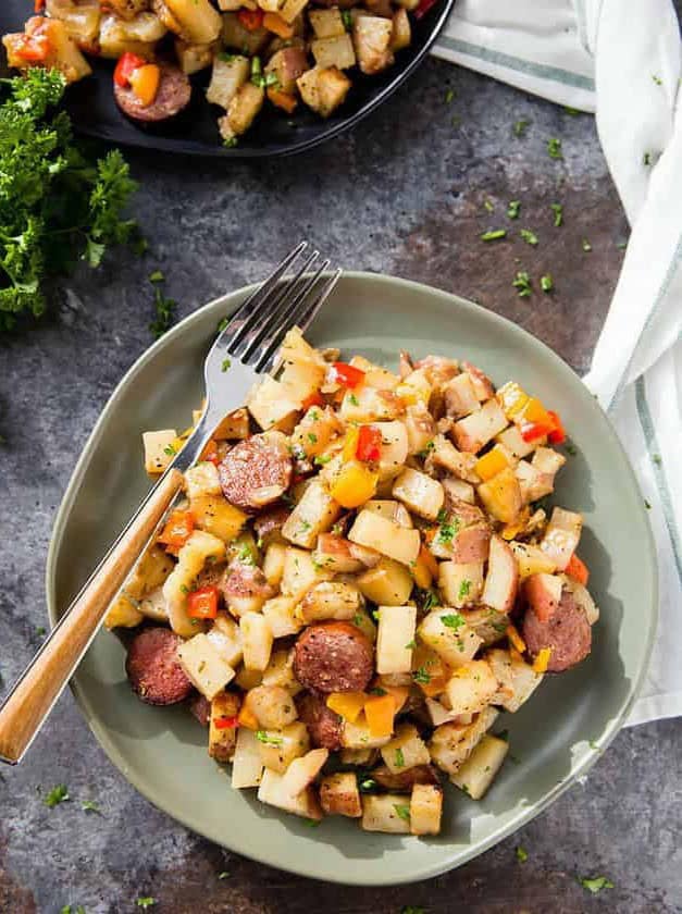 Potato, Pepper, and Sausage Bake