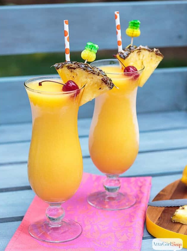 Spiked Pineapple-Mango Frozen Lemonade