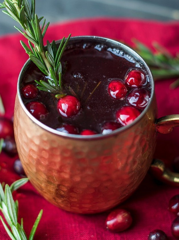 Rosemary and Cranberry Moscow Mule