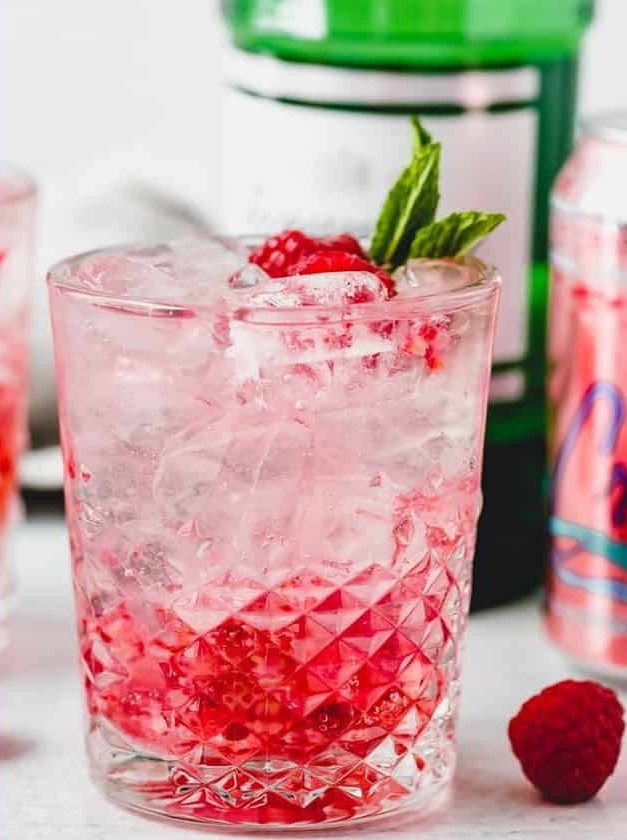 Razz Cranberry La Croix Cocktail