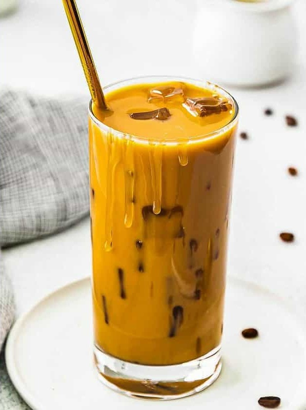 Homemade Iced Caramel Latte